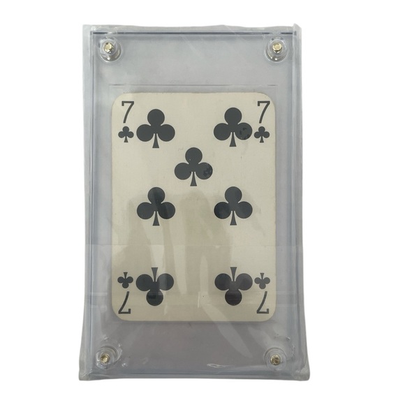 Authentic Vintage Louis Vuitton LV Playing Card in Hard Case - 7 Of Clubs - Picture 2 of 2